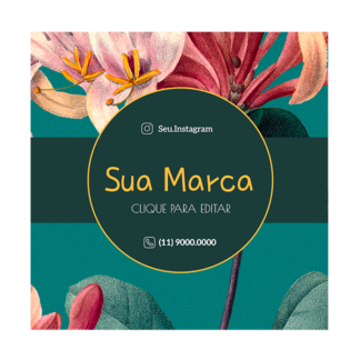 Rótulo personalizado quadrado - RTQUA-038