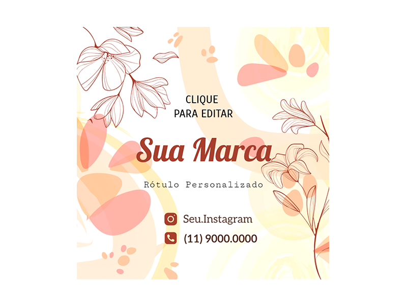 Rótulo personalizado quadrado - RTQUA-040