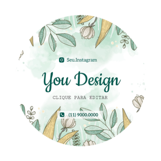 Rótulo personalizado redondo - RTRED-011