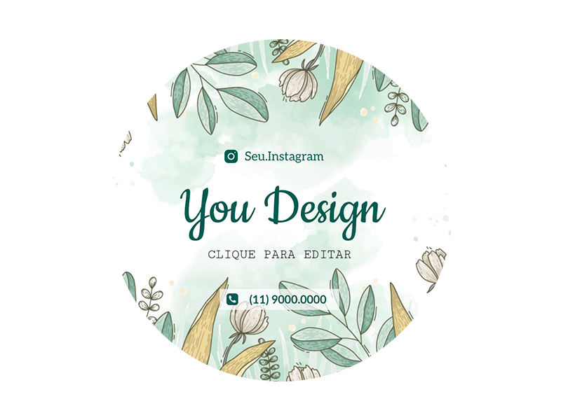 Rótulo personalizado redondo - RTRED-011