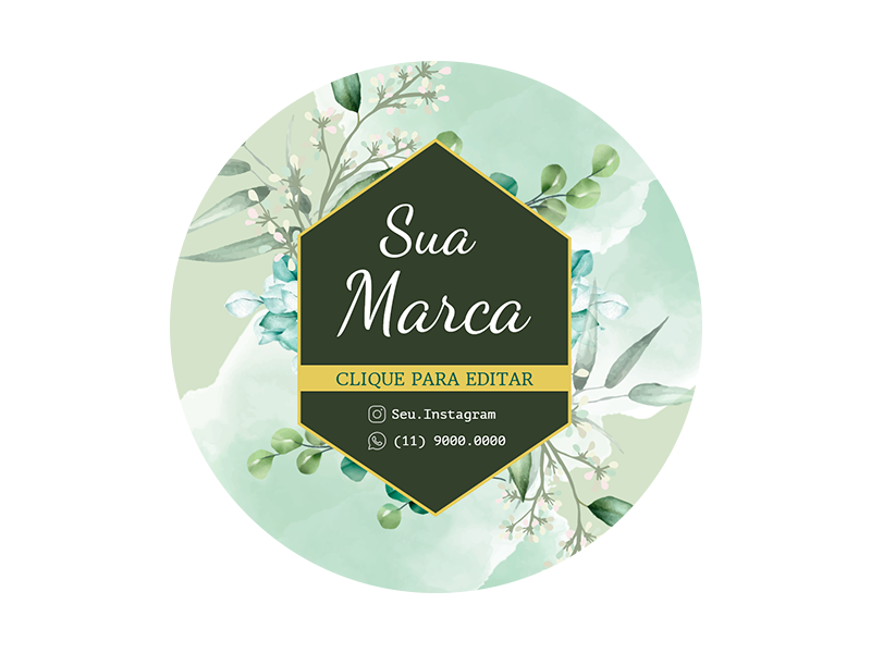 Rótulo personalizado redondo - RTRED-015