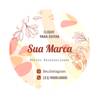 Rótulo personalizado redondo - RTRED-040