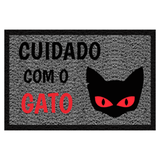 Tapete personalizado cuidado com o gato