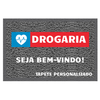Tapete personalizado drogaria seja bem-vindo