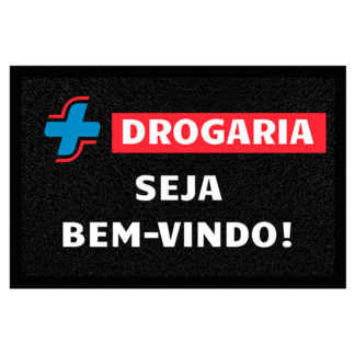 Tapete personalizado drogaria seja bem-vindo