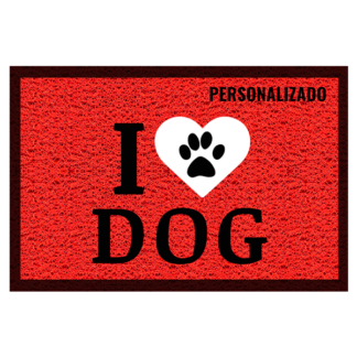 Tapete personalizado I Love Dog