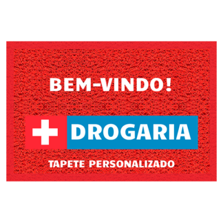 Tapete personalizado para drogaria bem-vindo