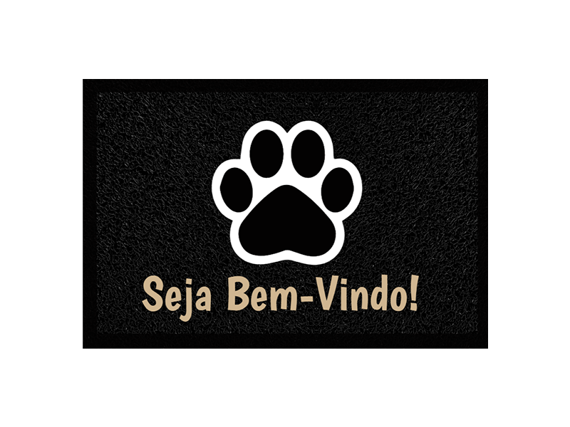 Tapete personalizado seja bem-vindo pata PET